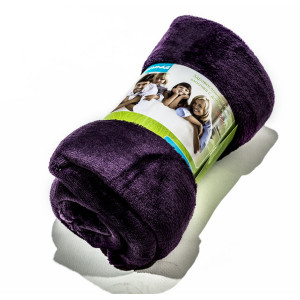 Лилаво поларено одеяло